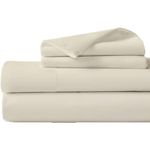4 Piece Cot Sheets Set - Cot Sheets 33x75 Cotton Bed Sheets Sets- 600 Thread Count- 100% Cotton Cot Size Fitted Sheet Perfect for Narrow Twin/RVs Bunk/Guest Bed Mattress- 4-8" Deep Pocket- Ivory