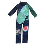 SYGA Children's Swimsuit Long Sleeve Watermelon Dragon-L Size Perfect for Kids Age 5-6 Years Old (Blue)