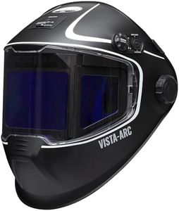 Eastwood Elite Vista-Arc Panoramic View MIG TIG Weld Welding Helmet | True Color Lens | DIN 4-14 Shade Adjustment | Ultra-Fast Auto-Darkening
