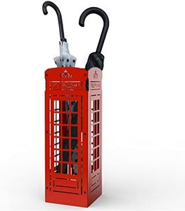 Mango Steam Umbrella Stand - for Entryway & Living Room (Telephone Booth, Slim Red)