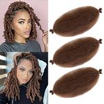 Springy Afro Twist Hair Pre Fluffed Marley Twist Braiding Hair Spring Twist Hair Wrapping Hair for Soft Locs Hair Extensions (30#, 16 inch(Pack of 3))