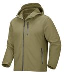 MAGCOMSEN Windbreaker Men Winter Jacket Ski Jacket Rain Coats Waterproof Jackets With Hood Running Jackets Warm Outdoor Khaki S