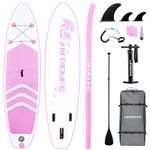 Hmtaolife Inflatable Stand Up Paddle Board, Inflatable Paddle Board with SUP Paddle Board Accessories, SUP Paddle Board Non-Slip Comfort Deck for Youth and Adults