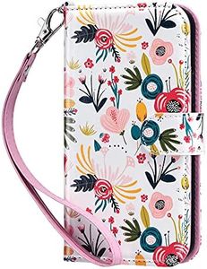 ULAK Funda Compatible con iPhone 12/12 Pro, Carcasa Billetera con Tapa Flip Case Mujer Cartera PU Cuero con Soporte/Ranura de Tarjeta Cubierta Libro Cover para iPhone 12/12 Pro - Blanco