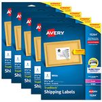 Avery Shipping Address Labels, Laser & Inkjet Printers, 60 Labels, 3-1/3x4 Labels, Permanent, 5 Packs (15264)