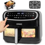 Duronic Air Fryer with XL Drawer AF14 BK, Family Sized Multi Cooker with Visual Window, 1x10L Large Drawer for Roast Potatoes, Chips, Chicken, Pastries, Cakes & Bakes