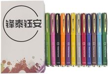 Fengtaiyuan Mul18x12, Fine Point, 0.7mm, Colored Ink, Gel Ink Rollerball Pens - Comfortable Non-Slip Grip, Quick-Drying Ink, 12-Piece Box (Mul18x12)