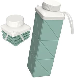 Collapsible Water Bottles 720ml, Foldable Portable Water Bottle, Lightweight Reusable Leakproof for Travel Camping Hiking Cycling Yoga Sports Outdoor School Office Gym, 1 Pack, Green