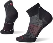 Smartwool Men's Run Zero Cushion Ankle Socks, Black, Large