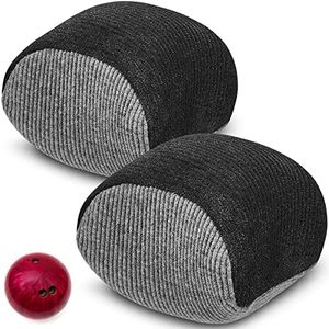 Lewtemi Microfiber Ultra Dry Bowling Grip Ball, 2 Pcs Microfiber Bowling Rosin Bags Bowling Powder Bag for Hands for Golf Lifting Rock Climbing Tennis Gymnastics(Black and Gray)