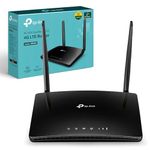 TP-Link AC1200 4G+ Cat4 Wireless Dual Band Router, 4X10/100Mbp ports, 4G Network Micro SIM Slot Unlocked, Connects up to 64 Devices, Plug and Play, Guest & Parental Control, UK Plug (Archer MR400)