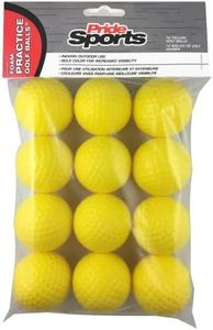 PrideSports Practice Golf Balls, Foam, 12 Count, Yellow