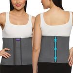 Careforce Postpartum Abdominal Belt After Delivery for Tummy Reduction Belly Support Belt for Women & Men Abdominal Binder Belt for Back Pain Relief Women & Men- Ideal for Slimming Waist-Grey 8 Inch-L