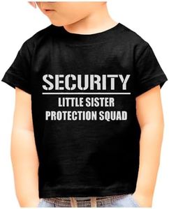 Security Protection Squad Big Brother Shirt Pregnancy Announcement Sibling Boys Toddler & Youth Kids T-Shirt X-Large Black