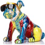 French Bulldog Statue Creativity Colorful Decor, Modern Frenchie Statues Home Decor Dog Sculpture, Bulldog Figurine Gifts for Bulldog Lovers - Ideal Living Room Tv Stand Office Shelf Decoration