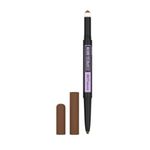 Maybelline Express Brow Duo Eyebrow Filling, Natural Looking 2 - In - 1 Pencil Pen Plus Filling Powder, Medium Brown, 1 Count (Pack of 1)