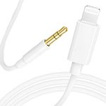 [Apple MFi Certified] iPhone AUX Cord for Car Stereo, 3.3ft Lightning to 3.5mm AUX Audio Cable Compatible for iPhone 12/11/XS/XR/X 8 7 6 5, Home Stereo/Headphone, Support All iOS