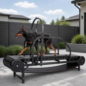 Dog Treadmill for Large Dogs Medium Dogs,Adjustable Ramp Canine Running Slatmill Machine with Pedometer for Exercise & Healthy & Fit Pet Life, Used Indoor Home Up to 500LBS