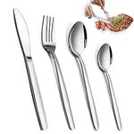 Bestdin 16 Piece Cutlery Set for 4 People, Stainless Steel Knife and Fork Sets, Silverware Set Ideal for Home/Party/Restaurant, Mirror-Polished & Dishwasher-Safe