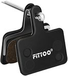 FITTOO Bike Bicycle Disc Brake Pads, Resin Semi Metallic Sintered Ceramic Compound Brake Pad, Full Metal Brake Back Plate, Replacement for Most Disc Brakes Shimano Tektro Logan Xspark