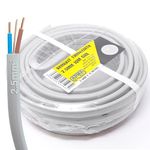 ArmaKit 2.5mm Twin and Earth Cable 10 Metre 6242Y1.5 - GREY 240v Mains Cable 3 Core Electrical cable - electrical wire electric sockets ring extension cable 10m