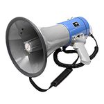 Seismic Audio SA-MEGA1 Professional Large Bell Transistor Megaphone with Detachable Microphone PA/DJ, Live Sound use