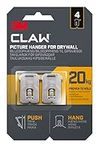 3M Claw Plasterboard Picture Hanging Wall Hooks For Hanging Home Décor, 4 Hangers, Holds up to 20 kg - Ideal for Heavyweight Items