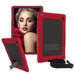 FIEWESEY for Walmart Onn 11.6 Pro Case,Heavy-Duty Drop-Proof Shock-Resistant Kids Friendly Rugged Hybrid Protective case for Walmart Onn 11.6 Pro (Model:100043279) 11.6 inch Tablet (Red/Black)