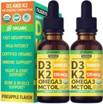 (2 Pack) Organic Vitamin D3 K2 Drop