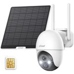 ieGeek 3G/4G LTE Cellular Solar Security Camera Outdoor Wireless with SIM Card, No WiFi 2K Battery CCTV Camera Systems,Unlimited Data Plan,Color Night Vision,Motion Detection,Memory Card/Cloud Storage