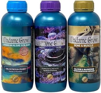 Madame Grow - Kit Florwest - Fertilizzanti Organici - Promuove la Fioritura, Favorisce la Resa e una Crescita Sana - Bazooka Bloom, Caribbean Algae e Bone & Muscle - 3 x 1 L c/u