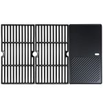 Uniflasy Cast Iron Grill Cooking Griddle and Cooking Grates for Charbroil 463420508 463420509 463420511 463436213 463436214 463436215 463461613 Replacement Parts Gas Grills