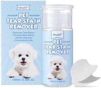 Oivolii Tear Stain Remover for Dogs & Cats – Natural Gentle Liquid, Safe & Non-Irritating, Effectively Cleans Tear Stains, Eye Discharge & Debris