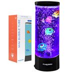 Playlearn Fake Fish Tank Mini Bubble Lamp - Fake Aquarium - Colour Changing Sensory Lamp - 27.9 cm