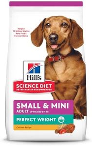 Hill's Science Diet Perfect Weight Adult Small & Mini, Chicken Recipe, Dry Dog Food for Healthy Weight & Weight Management, 1.81kg Bag