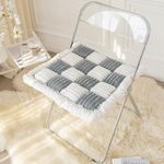 Yoovat Funny Couch Cover Magic Sofa Cover Garden Cotton Protective Couch Cover Plaid Cream-Coloured Large Plaid Square Pet Mat Bed Couch Cover (Cream Blue,60x60 cm/23.6x23.6 in)