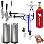 Kegco 3P2SHCKBALLKEG5T Kegerator Kit, Metal, Chrome