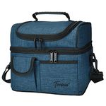 Kato Tirrinia Insulated Cool Bag Lunch Box for Men and Women, Leakproof Lunch Box with Compartment for Adults at Work School Picnic Camping, with Shoulder Strap and Front Pocket,10L Blue