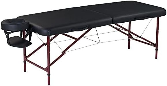 Master Massage Zephyr Massageliege 71cm aus leichtem Aluminium Ideal zum Transportieren für Praxis Wellness Spa in Schwarz