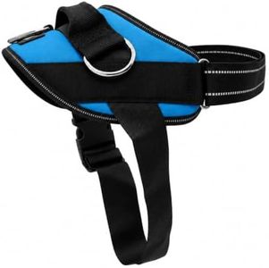 ShawnCo Essential Dog Harness, No-Pull Pet Vest with 3 Leash Clips, No Choke, Reflective, Adjustable and Padded, for Easy Walking and Training for Small, Medium and Large Dogs (Oceanic Blue, XL)