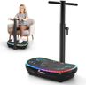 Vibration Plate, EvoSpark 7-in-1 4D PRO Vibration Plate Exercise Machine, 900W Triple Motor System with Adjustable & Removable Handles, 199 Speed Levels, 9 LED Light Effects, 550LBS Weight Capacity