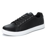 Perry Ellis Mens Casual Dress Fashion Sneakers, Black, 5.5 UK