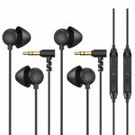 Hearprotek Sleep Earbuds, 2 Pairs Soft Comfortable in-Ear Earphones with mic-Low Profile Noise Reduction Headphones for Sleeping on Side, Yoga, Travel