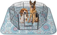 IEUUMLER Washable Pee Pads for Dogs Extra Large 71" x 71", 1 Pack Non-Slip & Waterproof Whelping Pad, Reusable Puppy Potty Training Pad for Playpen EU007 (Green Medallion, 71"X71"-1pcs)