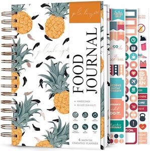 PLANBERRY Food Journal Premium – Nutrition Planner with Diet & Calorie Tracker – Wellness Diary for Tracking Meals & Exercise – Weight loss Journal - 6.3x8.5″ Hardcover (Pineapple)