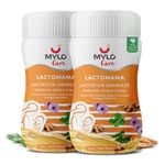 Mylo Lactomama Granules – Lactation Supplement for breastfeeding with Shatavari to Increase Breast Milk (Kesar Badam - 300 g each) | With Herbs like Moringa, Sowa & 5 Others | 2 Scoops per Serving (Pack of 2, Kesar Badam)