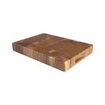 T&G Tuscany Rectangular End Grain Chopping Board with Finger Grooves in Acacia, Medium, 38 x 26 x 4 cm