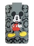 Disney Card Holder Wallet Minnie Mickey Stitch Eeyore Skellington Women Slim Compact, Mickey Mouse Gray