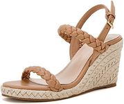 VETASTE Womens Espadrille Wedge Sandals Heels Platform Braided Ankle Strap Buckle Open Toe Summer Party Dress Shoes