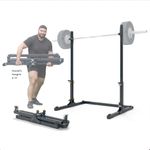 Verse Agile Rack - Portable Multipurpose Squat Rack Bench Press Barbell Rack - Heavy Duty Holds Up To 700lbs - 2 Min Set Up - Folds for Easy Storage - Perfect for Home Gyms & Training Studios